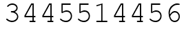 Число 3445514456.