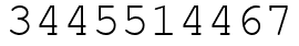 Число 3445514467.