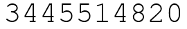 Число 3445514820.