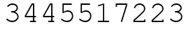 Число 3445517223.