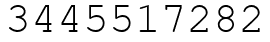 Число 3445517282.