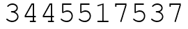 Число 3445517537.