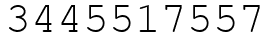 Число 3445517557.