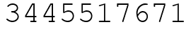 Число 3445517671.