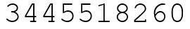 Число 3445518260.