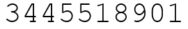 Число 3445518901.