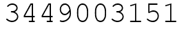 Число 3449003151.