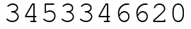 Число 3453346620.