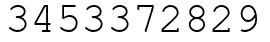 Число 3453372829.