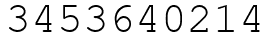 Число 3453640214.