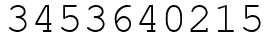 Число 3453640215.