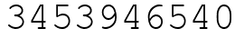 Число 3453946540.