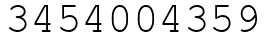 Число 3454004359.