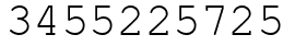 Число 3455225725.