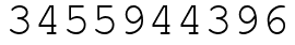 Число 3455944396.