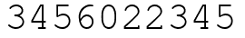Число 3456022345.