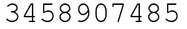 Число 3458907485.