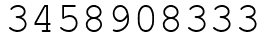 Число 3458908333.