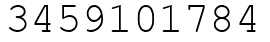 Число 3459101784.