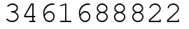 Число 3461688822.