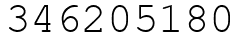 Число 346205180.