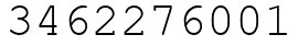 Число 3462276001.
