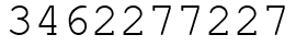 Число 3462277227.