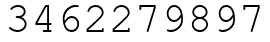 Число 3462279897.