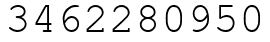 Число 3462280950.