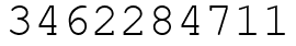 Число 3462284711.