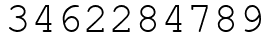 Число 3462284789.