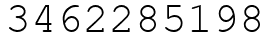 Число 3462285198.