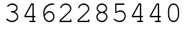 Число 3462285440.
