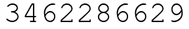 Число 3462286629.