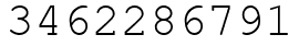 Число 3462286791.
