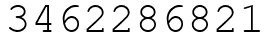 Число 3462286821.
