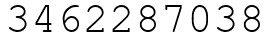 Число 3462287038.