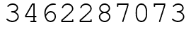 Число 3462287073.