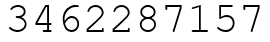 Число 3462287157.