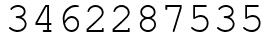 Число 3462287535.