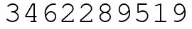 Число 3462289519.