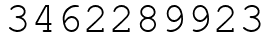 Число 3462289923.