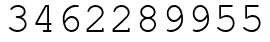 Число 3462289955.