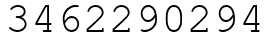 Число 3462290294.