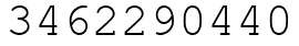 Число 3462290440.