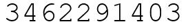 Число 3462291403.