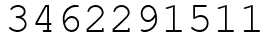 Число 3462291511.