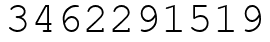 Число 3462291519.