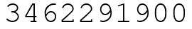 Число 3462291900.