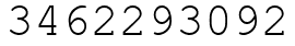 Число 3462293092.